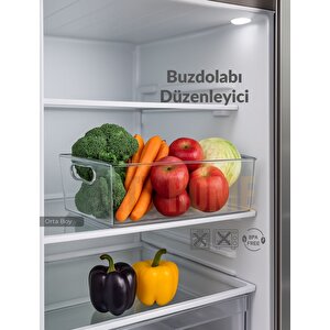 Buzdolabı İçi Düzenleyici Saklama Organizeri Bpa Free Düzenleyici Darbeye Dayanaklı 28x19x9 Cm