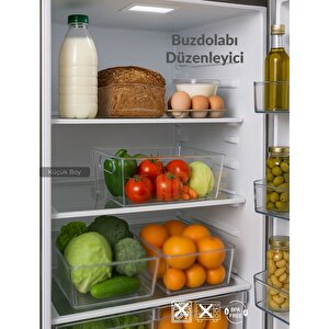 Buzdolabı İçi Düzenleyici Saklama Organizeri Bpa Free Düzenleyici Darbeye Dayanaklı 27x18x9 Cm