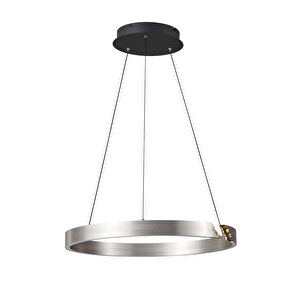 Late Gri 60'lık Yuvarlak 41 Watt Modern Sarkıt Salon Led Avize