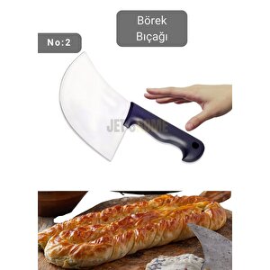 Börek Bıçağı Paslanmaz Çelik Pizza Bıçağı Börek Kesici No: 2 25 Cm