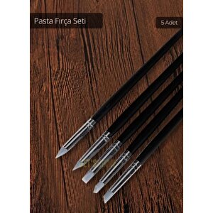 5’li Set Pasta Fırçası Silikon Yağlı Boya Fırçası İnce Uçlu Fırça Yüz Boyası Fırçası El İşi Fırça