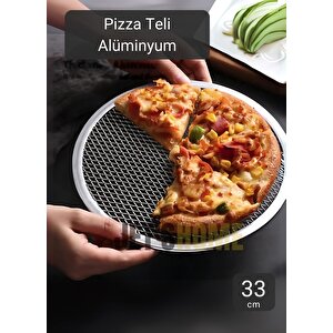 Pizza Tepsisi Alüminyum Pizza Teli Lahmacun Tepsisi 33 Cm