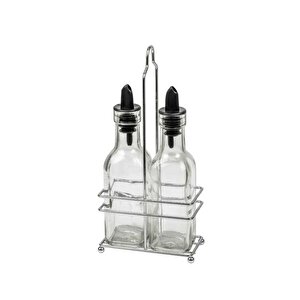 2’li Set Yağdanlık Takımı Cam Yağlık Sirkeli 200 Ml