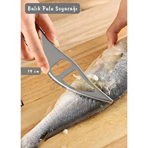 Balık Pulu Soyacağı Şişe Açacağı Balık Soyucu Paslanmaz Çelik Balık Soyucu 19 Cm