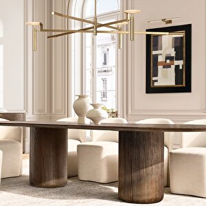 Marmorean Led Avize Mermer Yansıtıcılı Gold