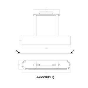 Voxlamp Formula Led Sarkıt Avize 110x21 Cm 95 Watt