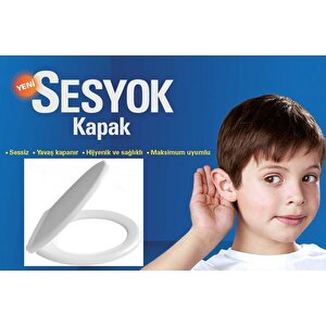 Çelk Ayna Amortisörlü Yavaş Kapanır Oval Klozet Kapağı Metal Montaj Vidalı-716