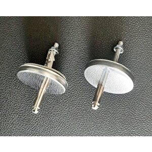 Çelk Ayna Amortisörlü Yavaş Kapanır Oval Klozet Kapağı Metal Montaj Vidalı-716