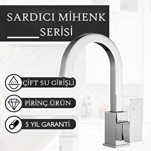 Srdc Mihenk Premium Mutfak Bataryası  Pirinç Gövde  Paslanmaz Boru  Çift Su Girişi