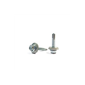 Çatı Trapez Vidası Din 7504k Altıköşe Pul Başlı Matkap Uçlu 4.8x16 Mm 100 Adet