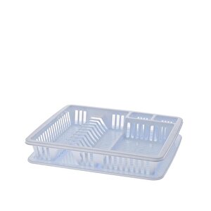 Sy-5514 Plastik Tek Katlı Elite Bulaşık Kurutmalık Tabaklık Beyaz