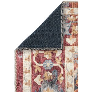 Cool Halı Private Renkli Eskitme Vintage Halı Etnik Desen Dokuma Şönil Halı Yıkanabilir Salon Halısı