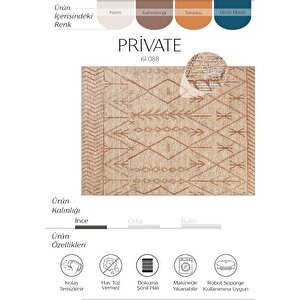 Cool Halı Private Krem Eskitme Vintage Halı Etnik Otantik Dokuma Şönil Halı Yıkanabilir Salon Halısı