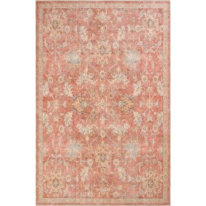 Private Turuncu Eskitme Vintage Halı Etnik Dokuma Şönil Halı Yıkanabilir Salon Halısı 300x400 cm