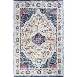 Private Renkli Eskitme Vintage Halı Etnik Desen Dokuma Şönil Halı Yıkanabilir Salon Halısı 300x400 cm