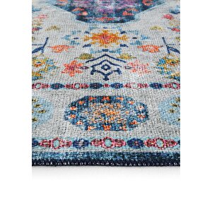 Cool Halı Private Renkli Eskitme Vintage Halı Etnik Desen Dokuma Şönil Halı Yıkanabilir Salon Halısı