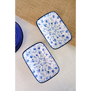 Tabak Evi Blue Heaven Kayık Tabak 2 Li 14x10x2cm