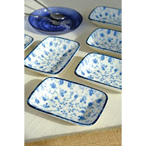 Tabak Evi Blue Heaven Kayık Tabak 6 Lı 14x10x2cm