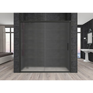 Carmen Temperli 6 Mm Ön Cephe Cam Duşakabin Siyah Profil Buzlu Cam