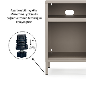 Pera Komodin Açık Raflı 41,5 X 40 X 64,50 cm