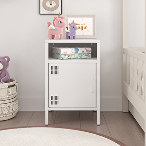 Pera Komodin Açık Raflı 41,5 X 40 X 64,50 cm Ral 9016