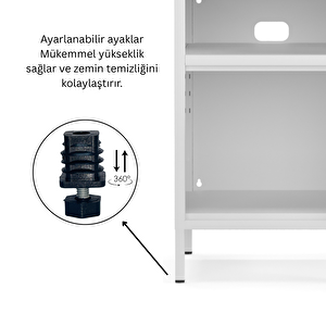 Pera Komodin Açık Raflı 41,5 X 40 X 64,50 cm