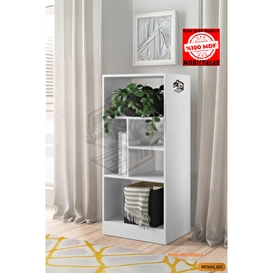 Tamamı Mdf 5 Bölmeli Modern Beyaz Kitaplık Salon/yatak Odası/çalışma Odası/ofis