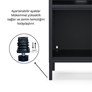 Pera Komodin Açık Raflı 41,5 X 40 X 64,50 cm