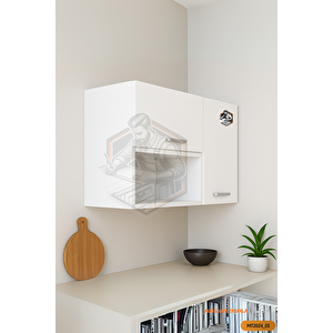 Tamamı Mdf Çok Amaçlı Açık Raflı Üst Dolap Mutfak / Banyo / Salon / Ofis