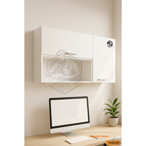 Tamamı Mdf Çok Amaçlı Açık Raflı Üst Dolap Mutfak / Banyo / Salon / Ofis