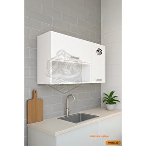 Tamamı Mdf Çok Amaçlı Açık Raflı Üst Dolap Mutfak / Banyo / Salon / Ofis