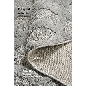 Modern Halı Gri Halı Jüt Tabanlı İskandinav Salon Oturma Odası Halısı Yumuşak Bukleli