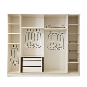 Delüx Mdf 6 Kapakli Dolap