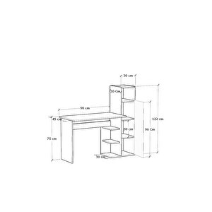 Diamond Dolaplı Çalışma Masası Çam