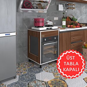 Ankastre Modülü Kabini Tilkowski3 Cvz 85*60*56 Fırın Ocak Dolabı Ayarlı Ayaklı Üstü Kapalı Beyaz