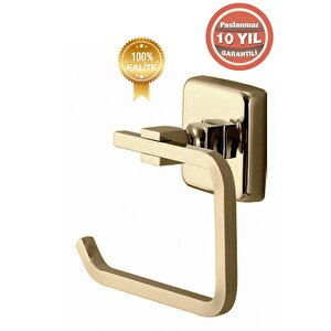 Paslanmaz Pirinç Tuvalet Kağıtlık Açık Kumru Altın