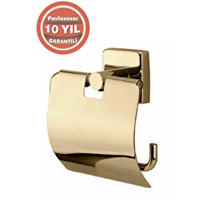 Paslanmaz Pirinç Vizyon Tuvalet Kağıtlığı Altın Gold