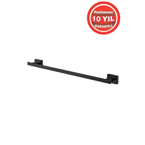 Paslanmaz Pirinç Mat Siyah Kenzo Uzun Havluluk 50cm