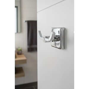 Paslanmaz Pirinç Çiftli Bornozluk Askılık Havlu Askısı 2 Adet