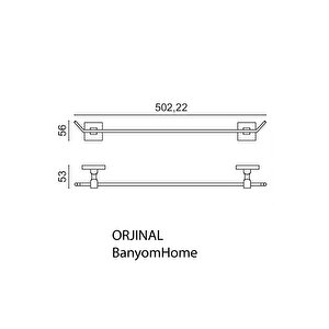 Paslanmaz Pirinç Kumru Antik 50 Cm Uzun Havluluk