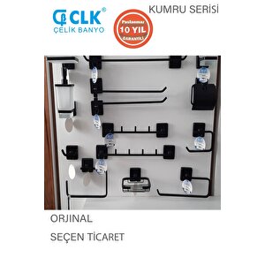 Paslanmaz Pirinç Kumru Mat Siyah Açık Kağııt Havluluk