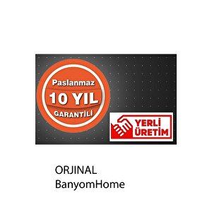 Paslanmaz Pirinç Kumru Mat Siyah Kare Havluluk