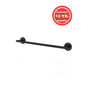 Paslanmaz Pirinç Mat Siyah Flora 60 Cm Uzun Havluluk