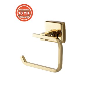 Paslanmaz Pirinç Tuvalet Kağıtlık Açık Kumru Altın