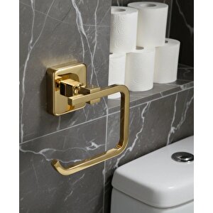Paslanmaz Pirinç Tuvalet Kağıtlık Açık Kumru Altın