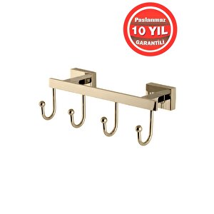 Paslanmaz Pirinç  Kenzo 4'lü Set Askılık Altın Gold