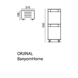 Paslanmaz Pirinç Lidya 3'lü 15x22 Cm Şampuanlık Banyo Rafı