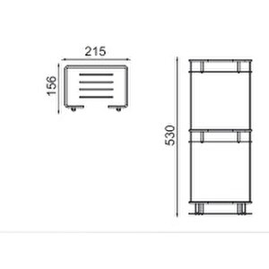 Paslanmaz Pirinç Lidya 3'lü 15x22 Cm Şampuanlık Banyo Rafı