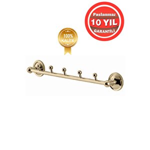 Paslanmaz Pirinç Bella 4'lü Set Askılık Altın Gold