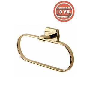 Paslanmaz Pirinç Milano Yuvarlak Havluluk Altın Gold